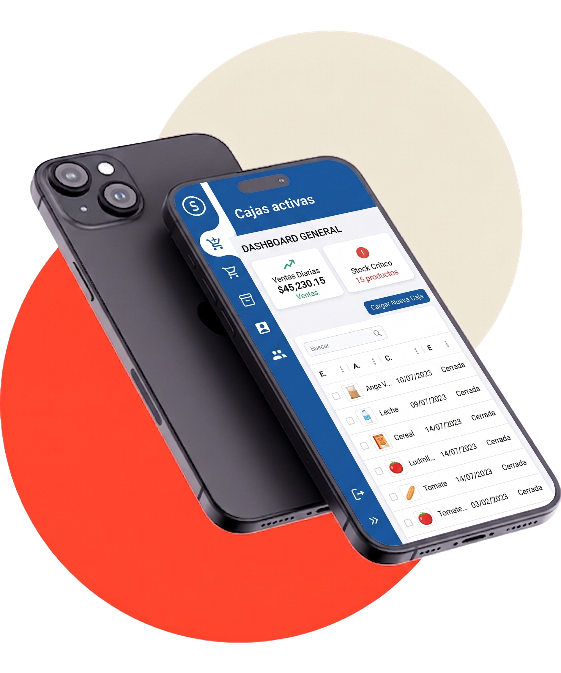 Mockup de Comerzia en iPhone